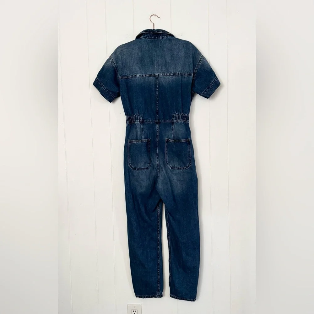 Free People We The Free Marci Denim Jumpsuit in High Noon Size Small - Picture 11 of 15